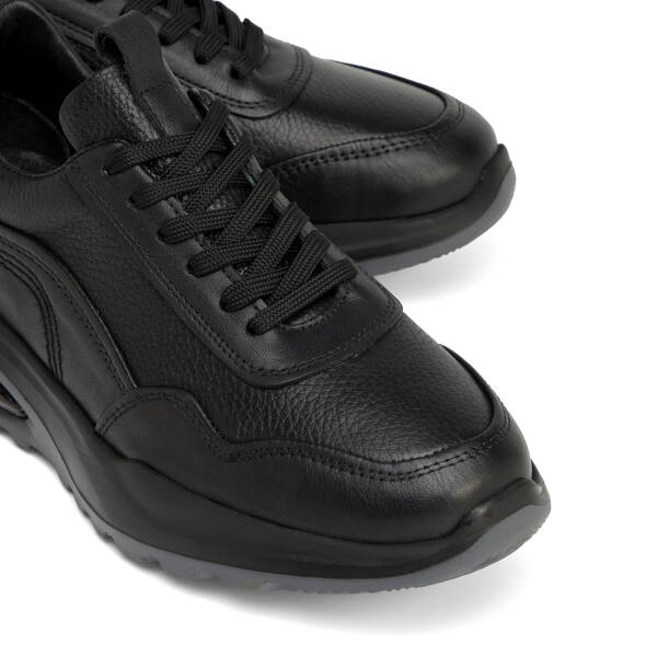 Siyah Hakiki Deri Erkek Sneaker - E26S1AY57903-A23 - 3