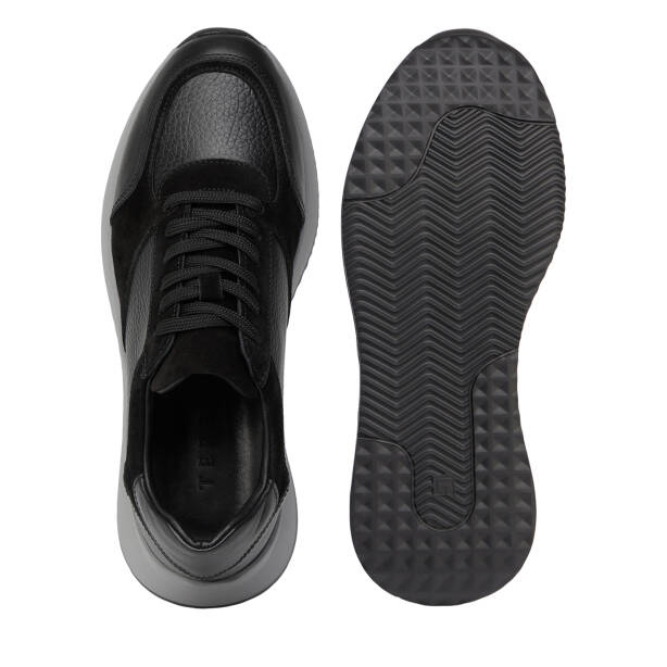 Siyah Hakiki Deri Erkek Sneaker - E26S1AY57906-A23 - 6