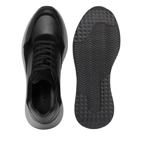 Siyah Hakiki Deri Erkek Sneaker - E26S1AY57906-A23 - 6