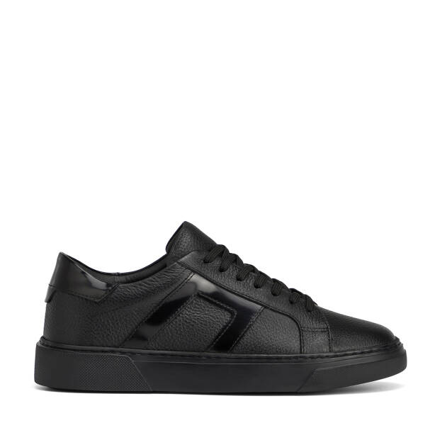 Siyah Hakiki Deri Erkek Sneaker - E26S1AY57909-A41 - 1