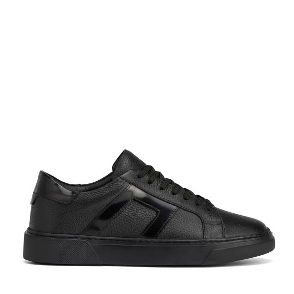 Siyah Hakiki Deri Erkek Sneaker - E26S1AY57909-A41 - 1