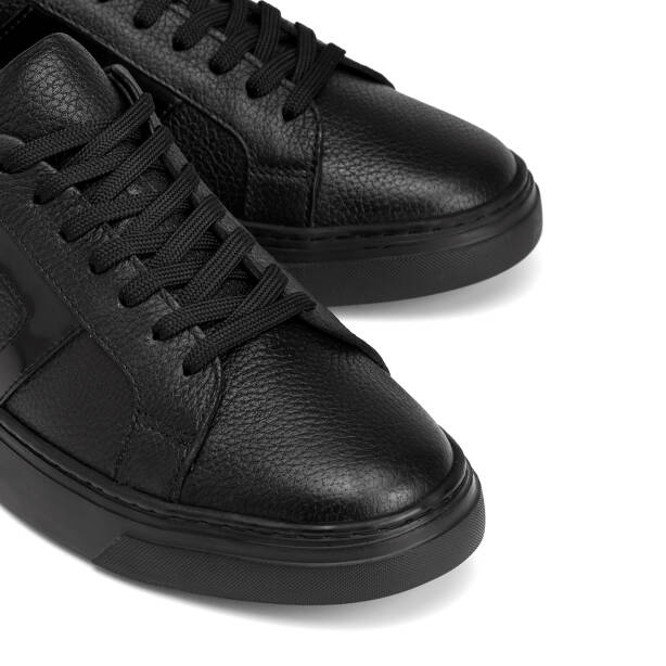 Siyah Hakiki Deri Erkek Sneaker - E26S1AY57909-A41 - 3