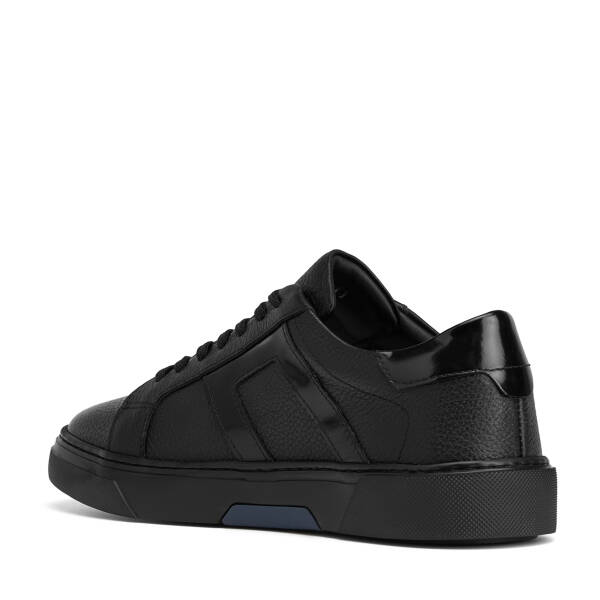 Siyah Hakiki Deri Erkek Sneaker - E26S1AY57909-A41 - 4