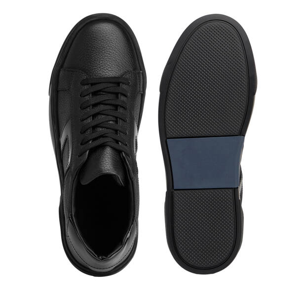 Siyah Hakiki Deri Erkek Sneaker - E26S1AY57909-A41 - 5