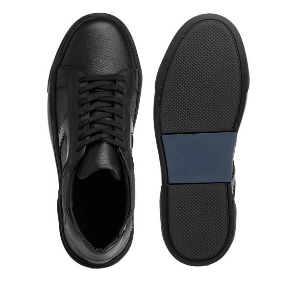 Siyah Hakiki Deri Erkek Sneaker - E26S1AY57909-A41 - 5