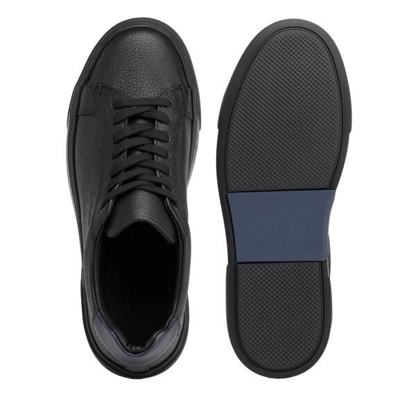 Siyah Hakiki Deri Erkek Sneaker - E26S1AY57910-A41 - 5