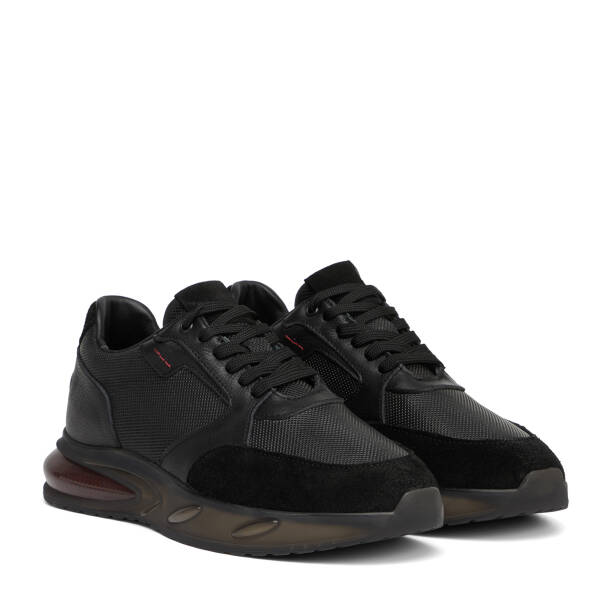 Siyah Hakiki Deri Erkek Sneaker - E26S1AY57920-A23 - 2