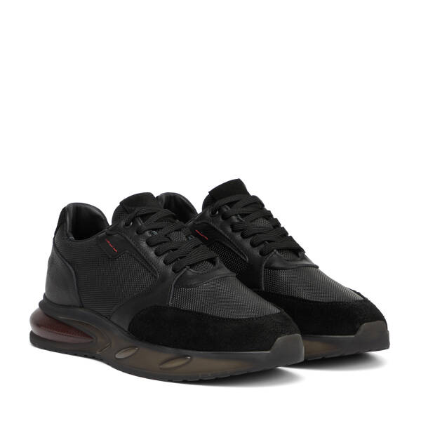 Siyah Hakiki Deri Erkek Sneaker - E26S1AY57920-A23 - 2