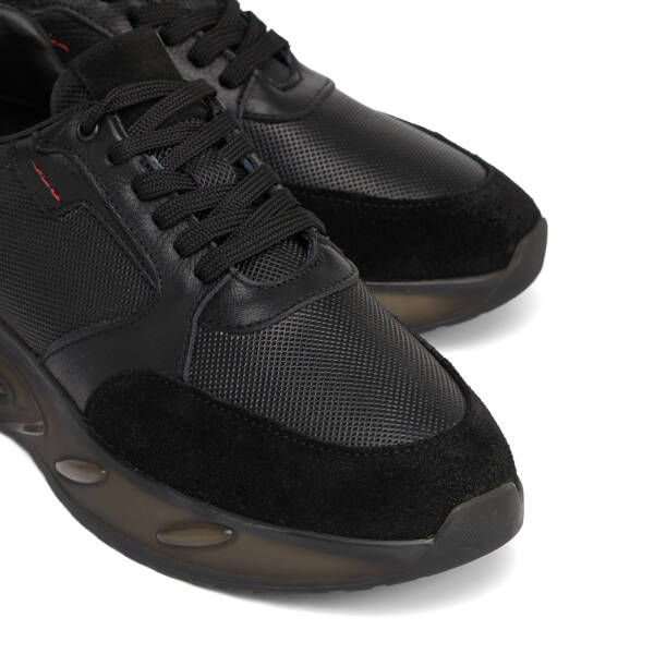 Siyah Hakiki Deri Erkek Sneaker - E26S1AY57920-A23 - 3