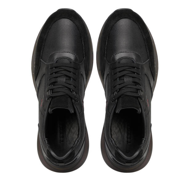 Siyah Hakiki Deri Erkek Sneaker - E26S1AY57920-A23 - 5
