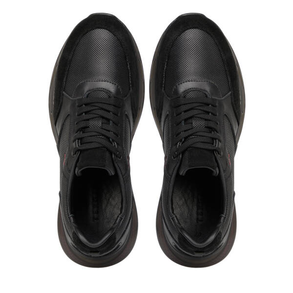 Siyah Hakiki Deri Erkek Sneaker - E26S1AY57920-A23 - 5