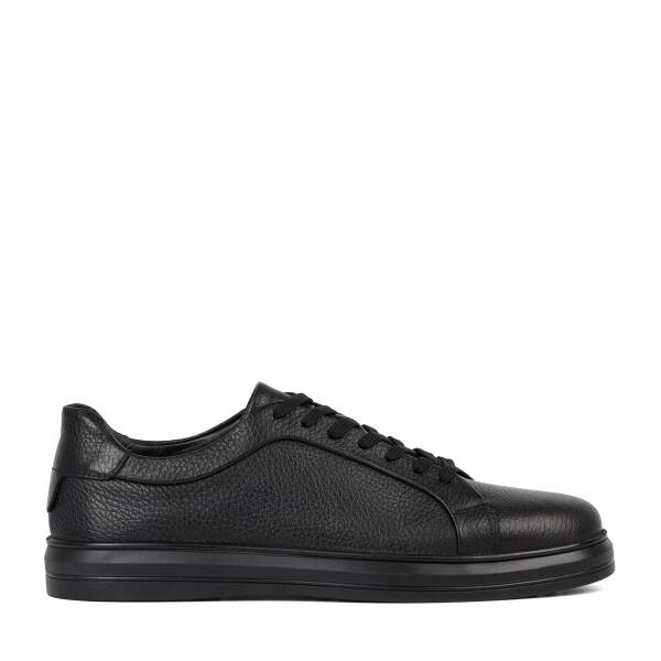 Siyah Hakiki Deri Erkek Sneaker - E26S1AY57924-A41 - 1