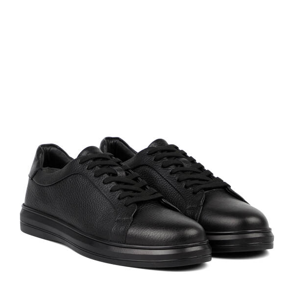 Siyah Hakiki Deri Erkek Sneaker - E26S1AY57924-A41 - 2
