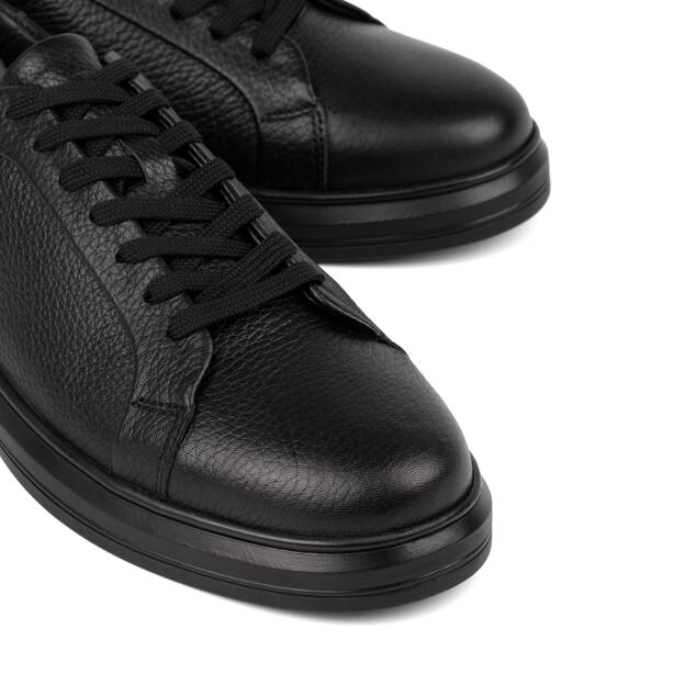 Siyah Hakiki Deri Erkek Sneaker - E26S1AY57924-A41 - 3