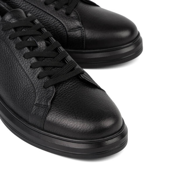 Siyah Hakiki Deri Erkek Sneaker - E26S1AY57924-A41 - 3