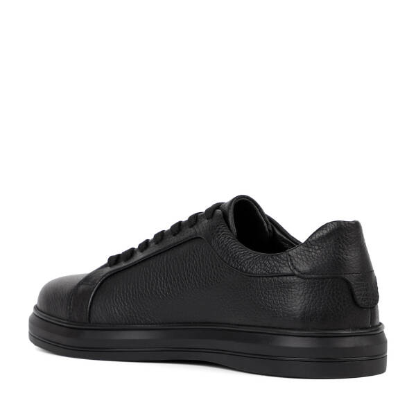 Siyah Hakiki Deri Erkek Sneaker - E26S1AY57924-A41 - 4
