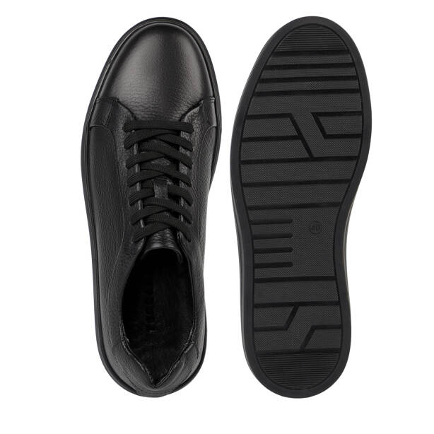 Siyah Hakiki Deri Erkek Sneaker - E26S1AY57924-A41 - 5