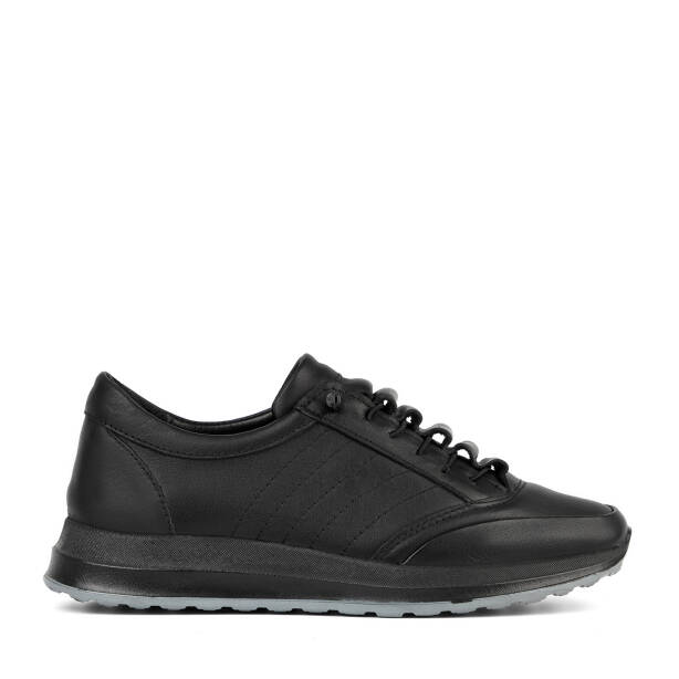 Siyah Hakiki Deri Erkek Sneaker - E26S1AY57927-A23 - 1