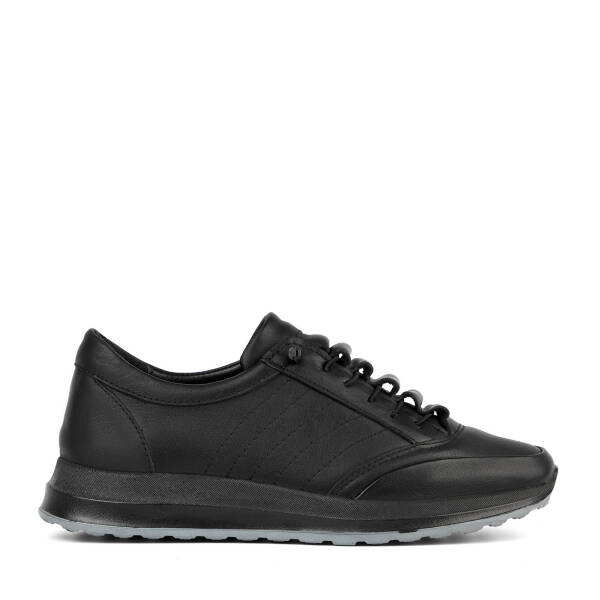 Siyah Hakiki Deri Erkek Sneaker - E26S1AY57927-A23 - 1