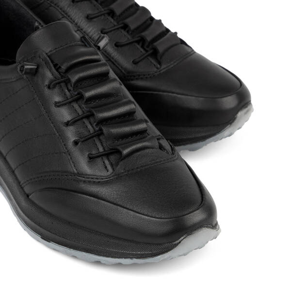 Siyah Hakiki Deri Erkek Sneaker - E26S1AY57927-A23 - 3