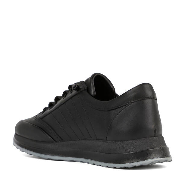 Siyah Hakiki Deri Erkek Sneaker - E26S1AY57927-A23 - 4