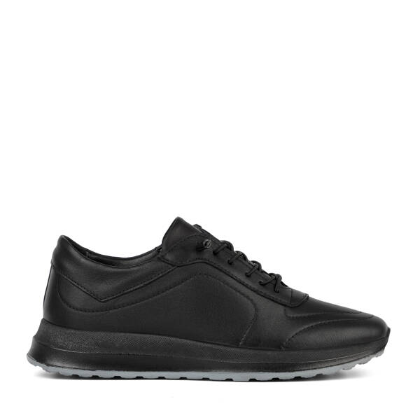 Siyah Hakiki Deri Erkek Sneaker - E26S1AY57928-A23 - 1