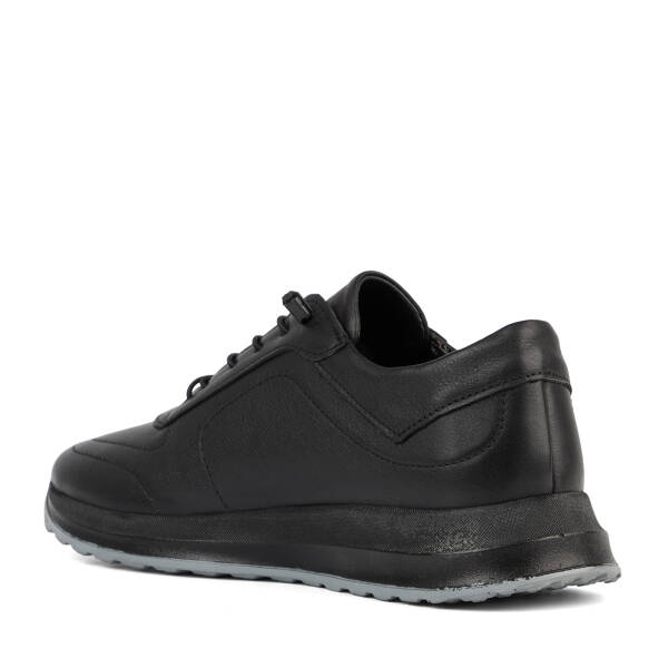 Siyah Hakiki Deri Erkek Sneaker - E26S1AY57928-A23 - 4