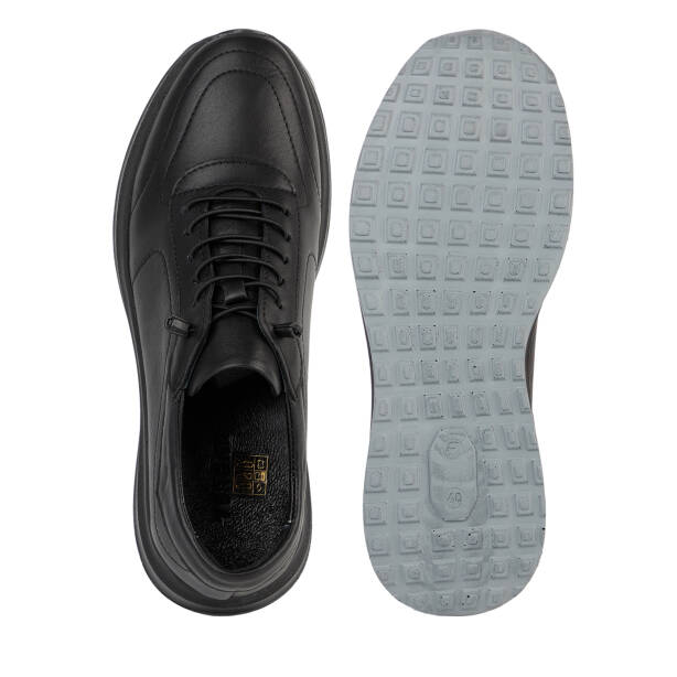 Siyah Hakiki Deri Erkek Sneaker - E26S1AY57928-A23 - 5