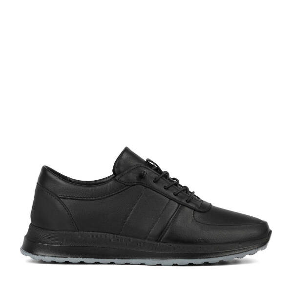 Siyah Hakiki Deri Erkek Sneaker - E26S1AY57929-A23 - 1