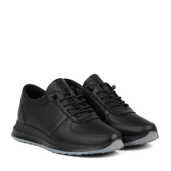 Siyah Hakiki Deri Erkek Sneaker - E26S1AY57929-A23 - 2