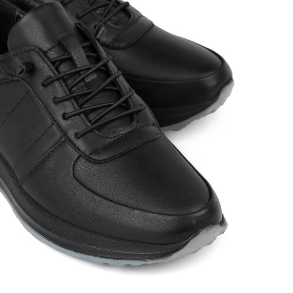 Siyah Hakiki Deri Erkek Sneaker - E26S1AY57929-A23 - 3