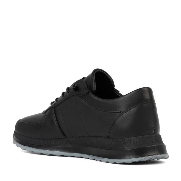 Siyah Hakiki Deri Erkek Sneaker - E26S1AY57929-A23 - 4