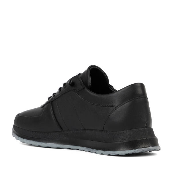 Siyah Hakiki Deri Erkek Sneaker - E26S1AY57929-A23 - 4