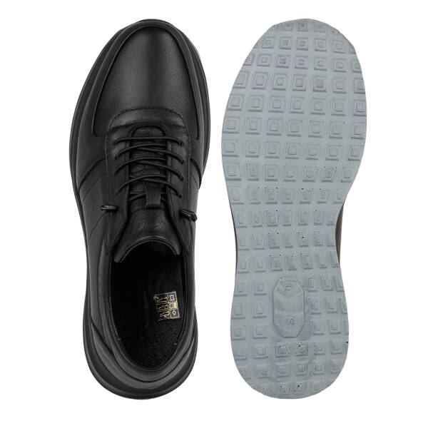 Siyah Hakiki Deri Erkek Sneaker - E26S1AY57929-A23 - 5