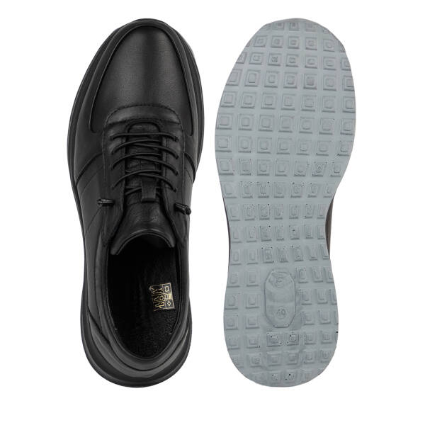Siyah Hakiki Deri Erkek Sneaker - E26S1AY57929-A23 - 5