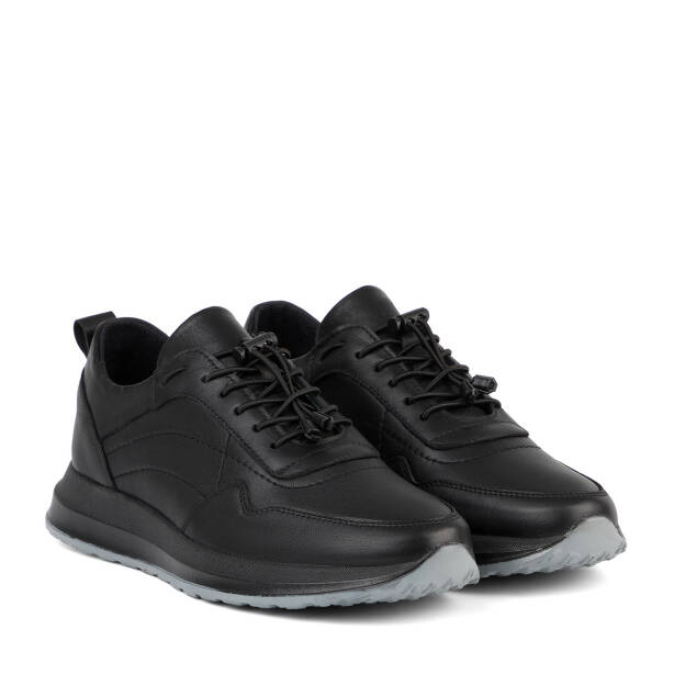 Siyah Hakiki Deri Erkek Sneaker - E26S1AY57930-A23 - 2