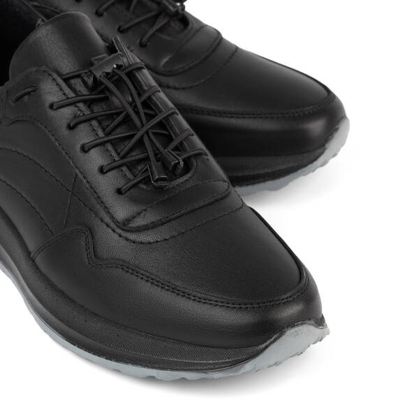 Siyah Hakiki Deri Erkek Sneaker - E26S1AY57930-A23 - 3