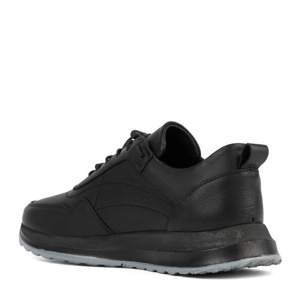 Siyah Hakiki Deri Erkek Sneaker - E26S1AY57930-A23 - 4