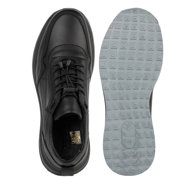 Siyah Hakiki Deri Erkek Sneaker - E26S1AY57930-A23 - 5