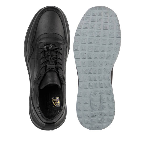 Siyah Hakiki Deri Erkek Sneaker - E26S1AY57930-A23 - 5