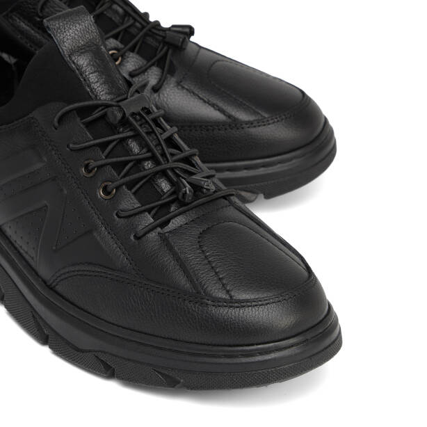 Siyah Hakiki Deri Erkek Sneaker - E26S1AY57931-A23 - 3