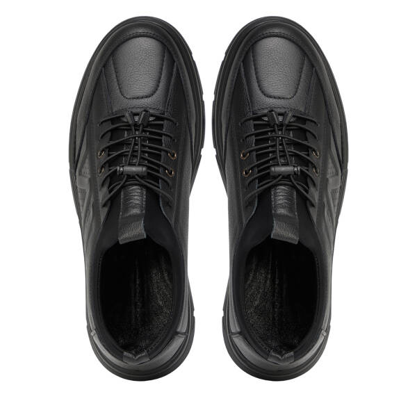 Siyah Hakiki Deri Erkek Sneaker - E26S1AY57931-A23 - 5