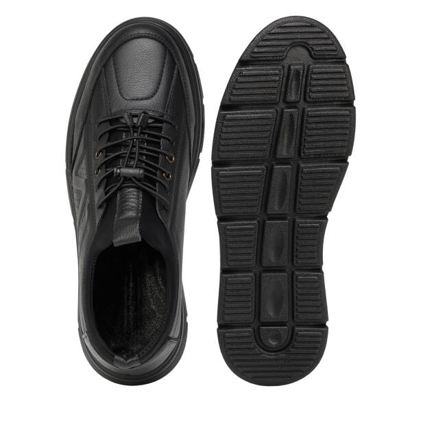 Siyah Hakiki Deri Erkek Sneaker - E26S1AY57931-A23 - 6