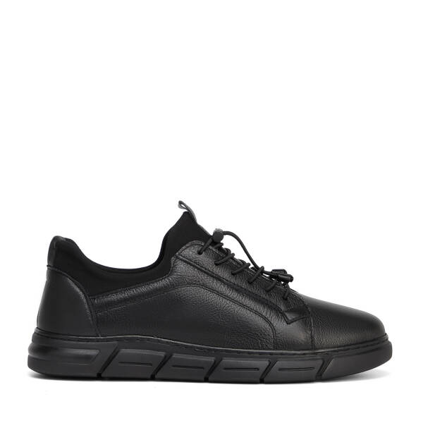 Siyah Hakiki Deri Erkek Sneaker - E26S1AY57932-A23 - 1