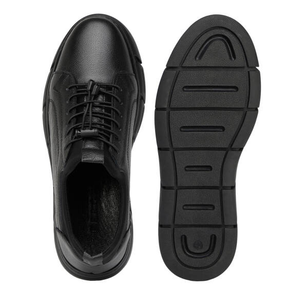 Siyah Hakiki Deri Erkek Sneaker - E26S1AY57932-A23 - 6