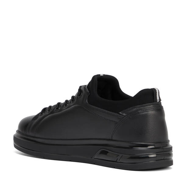 Siyah Hakiki Deri Erkek Sneaker - E26S1AY57936-A23 - 4