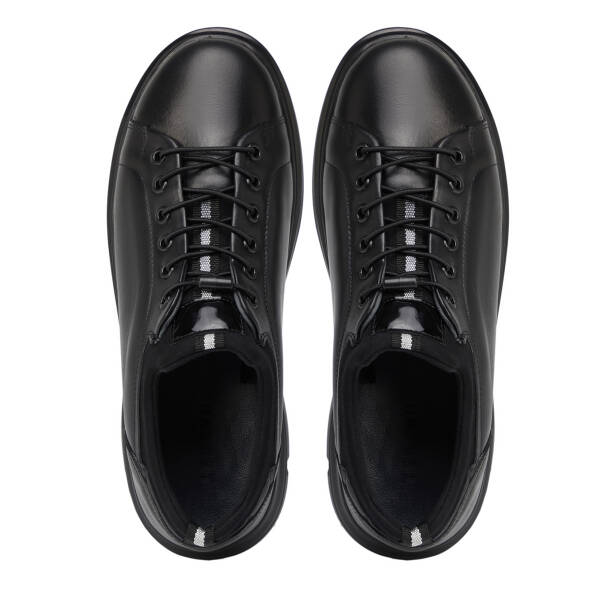 Siyah Hakiki Deri Erkek Sneaker - E26S1AY57936-A23 - 5