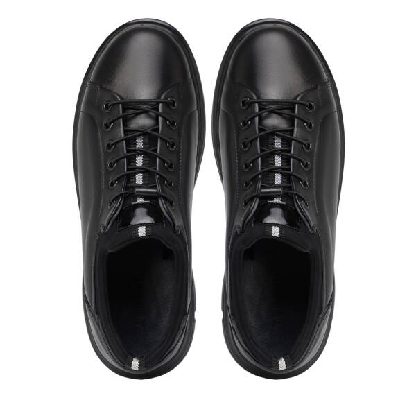Siyah Hakiki Deri Erkek Sneaker - E26S1AY57936-A23 - 5