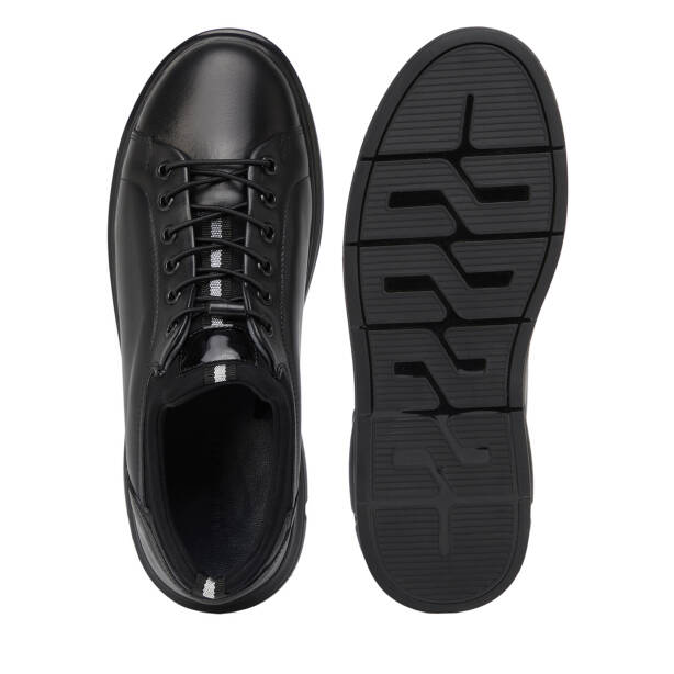 Siyah Hakiki Deri Erkek Sneaker - E26S1AY57936-A23 - 6