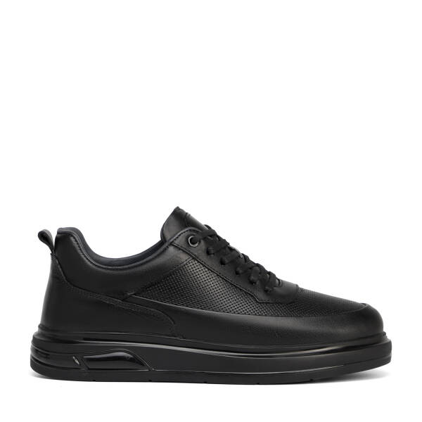 Siyah Hakiki Deri Erkek Sneaker - E26S1AY57937-A23 - 1
